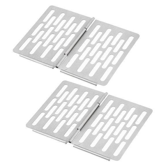 IFANLANDOR 2Pcs Durable Stainless Steel Bbq Grill Net with Non Stick Mesh for Burgers Shrimp and Vegetables