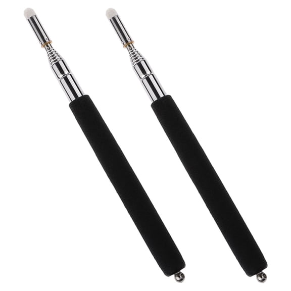 IFANLANDOR 2Pcs Extendable Stainless Steel Teacher Pointer Stick with Non Reflective Tip for Classroom Teaching