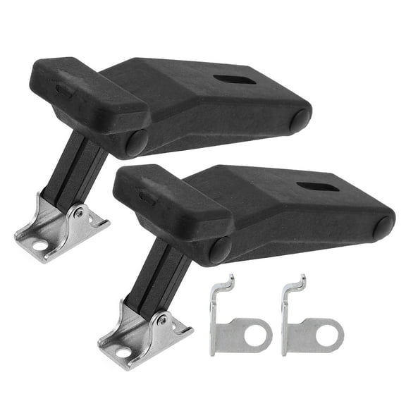IFANLANDOR 2Pcs Flexible Door Draw Latch for Cabinet Black Rubber Over Center Lock Replacement Accessory