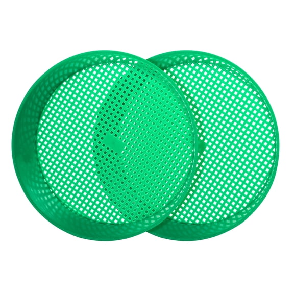 IFANLANDOR 2Pcs Gardening Plastic Riddle Light Green for Sand Stone Sifting and Planting