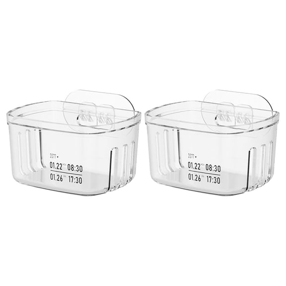 IFANLANDOR Kitchen Wall Hanging Basket Transparent Plastic for Ginger Garlic Storage 2Pcs
