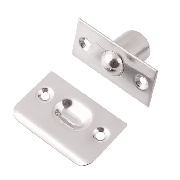 IFANLANDOR 2Pcs Closet Catch Ball Catch Door Hardware Stainless Steel Solid Adjustable Plated Silver