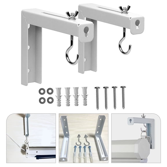 IFANLANDOR 2Pcs Projector Ceiling Mounts for Home and Office White Metal Support