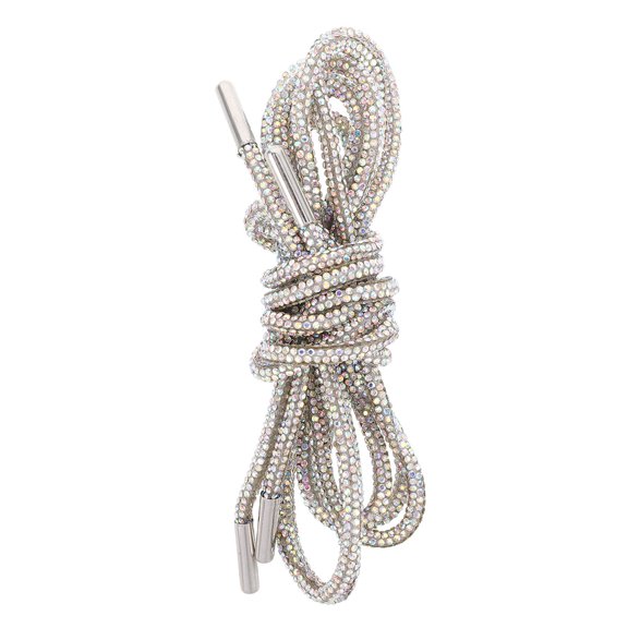 IFANLANDOR 2Pcs Rhinestone Belt String Flexible Decorative Shoelaces for Tennis Shoes and Boots