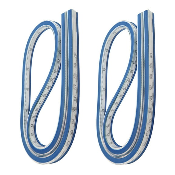 IFANLANDOR 2Pcs Sewing Flexible Curve Rulers Double Sided Bendable Measuring Tool for Drawing