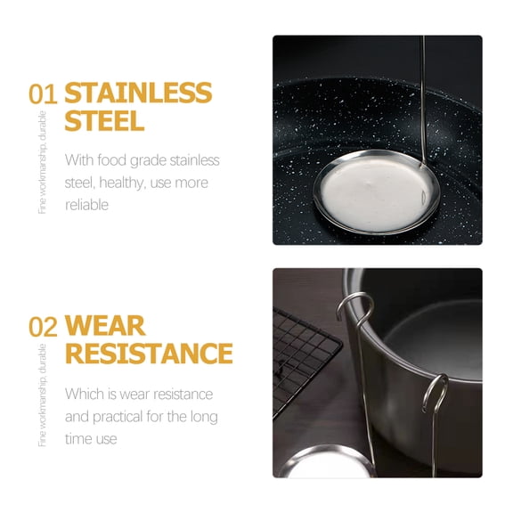 IFANLANDOR 2Pcs Silver Dessert Salt Spoon Stainless Steel For Kitchen Utensil Use