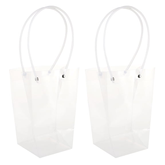 IFANLANDOR 2Pcs Waterproof Flower Bouquet Wrapping Bags in Transparent PP Material