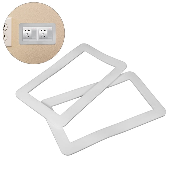 IFANLANDOR 2Pcs White Electrical Outlet Cover Plates Easy to Install Wall Socket Frame Covers