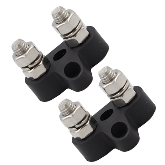 IFANLANDOR 2pcs Battery Terminal Block M8 48v Stainless Steel Brass Junction Post