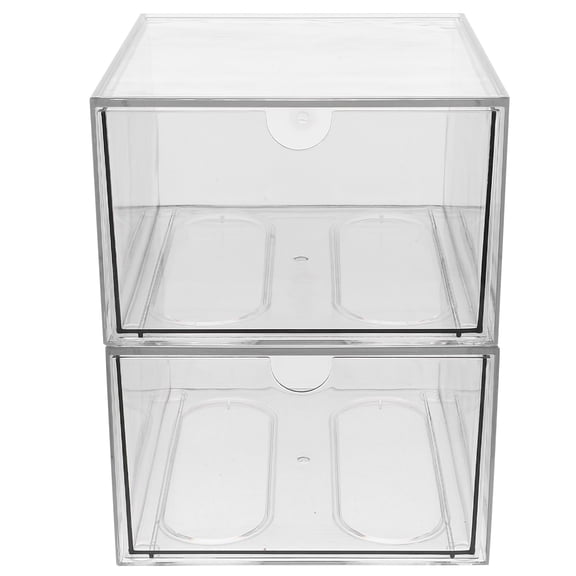 IFANLANDOR 2pcs Makeup Organizer Box For Face Towels Box In Transparent Acrylic Design