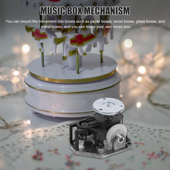 IFANLANDOR 2pcs Musical Box Parts Replacement Music Box Core Metal Silver Professional Design for Music Enthusiasts