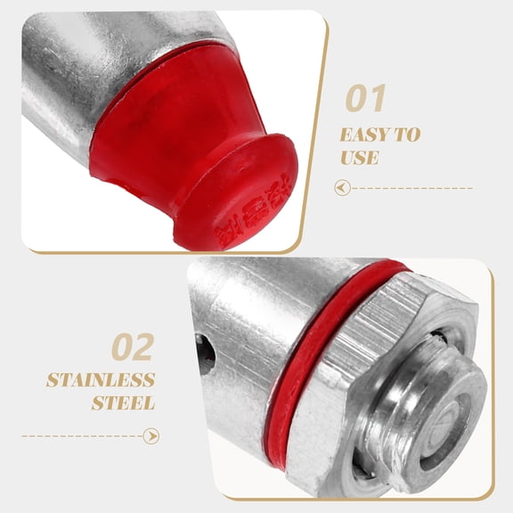 IFANLANDOR 2pcs Pressure Pot Valve Red Stainless Steel Pressure Relief for Restaurant Use Professionals