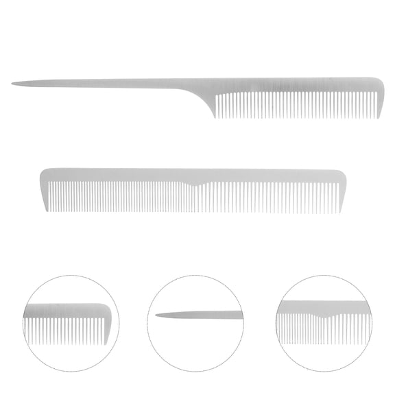 IFANLANDOR 2pcs Teasing Rat Tail Comb Metal Combs for for Personal Use