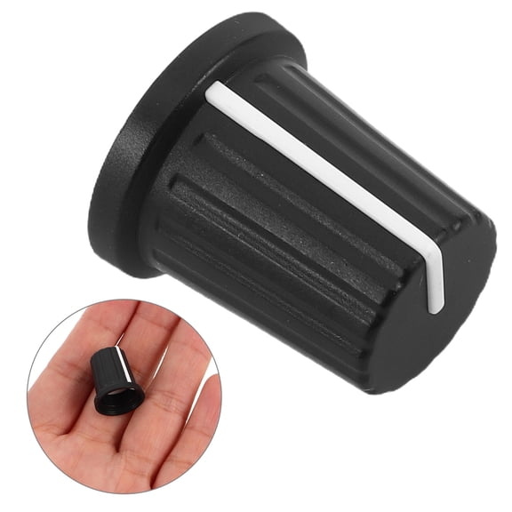IFANLANDOR 30Pcs Black Plastic Rotary Knobs for Mixer Speed and Electric Guitar Volume Control