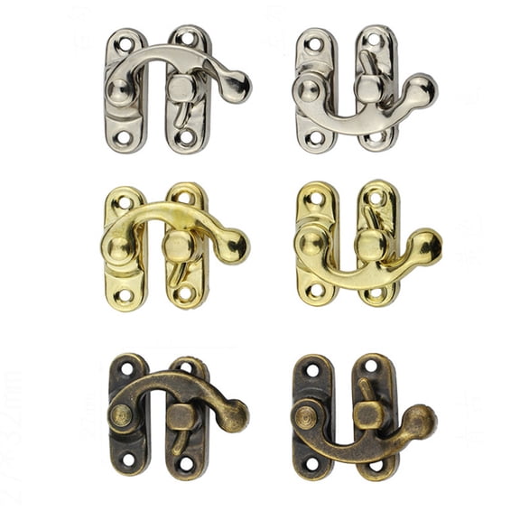 IFANLANDOR 30Pcs Lightweight Chest Lock Spring Latch Golden Hasps for Secure Wooden Box Closure