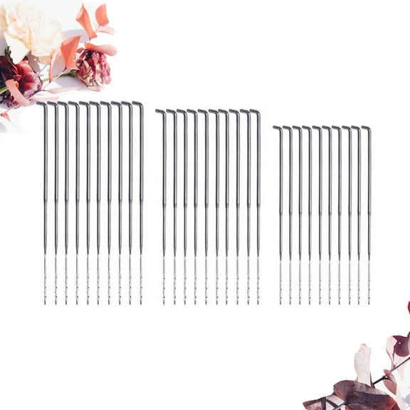 IFANLANDOR 30Pcs Wool Felt Needle Tools for Handmade Handcraft Silver Ergonomic Design