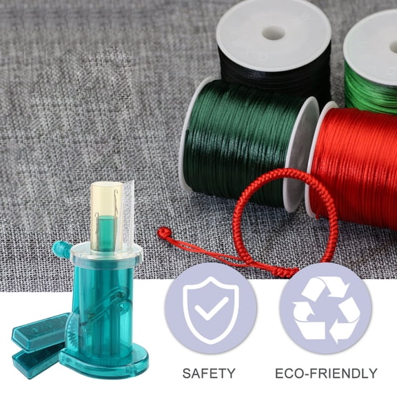IFANLANDOR 3Pcs Household DIY Winder Machine Green ABS Material Hand Operated Textile Tool