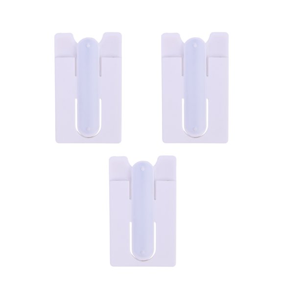 IFANLANDOR 3Pcs Universal White Silicone Phone Holder with Kickstand for Credit Card and Id Storage