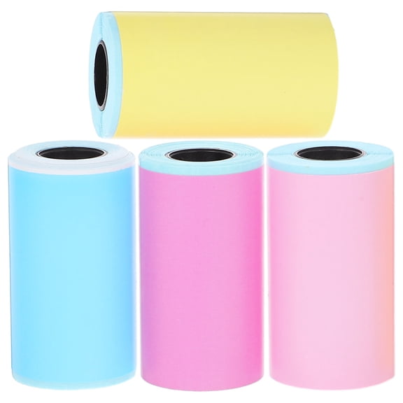 IFANLANDOR 4 Rolls Thermal Labels Heat Sensitive Adhesive Pink for Retail Shop