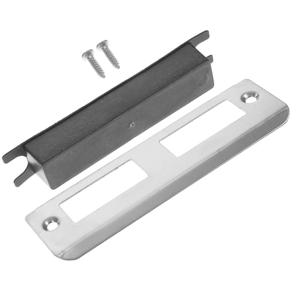 IFANLANDOR 4 Sets Door Strike Plate Solid Steel Silver Reinforcement For Doors