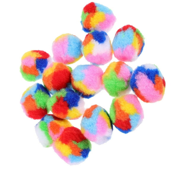 IFANLANDOR 40Pcs Multi Colored Cat Balls Toy Plush Wool Yarn Interactive Play Indoor