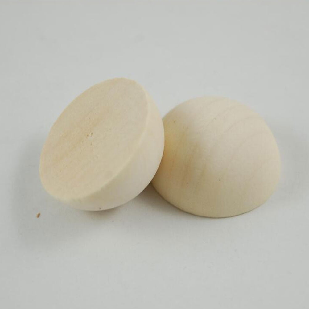 500-Pack 1/2 Inch (12mm) Unfinished Wooden Half Balls - Natural Craft Spheres For DIY Projects - View #8