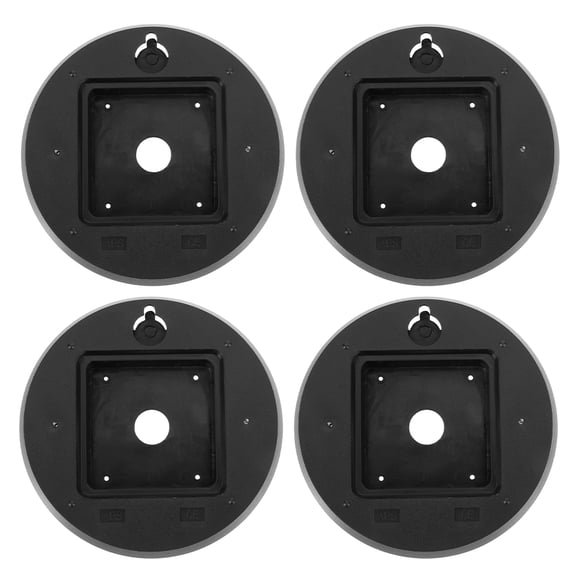 IFANLANDOR 4Pcs Black Plastic Clock Back Cover with Hanging Hole for Quartz Clock Mechanism Repair
