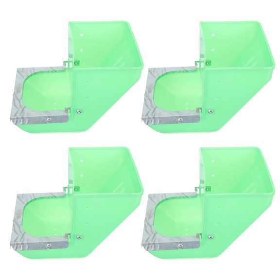 IFANLANDOR 4Pcs Bunny Food Dispenser Plastic Green Rabbit Feeder for Feeding Time