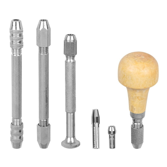 IFANLANDOR 4Pcs Mini Hand Drill Set For Crafts Home Use Woodworking Plastic Bead Work Assorted Color Alloy Steel Wooden