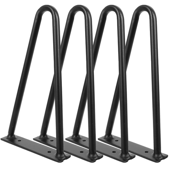 IFANLANDOR 4Pcs Modern Black Metal Hairpin Legs for Furniture Stylish Durable Legs for Tables