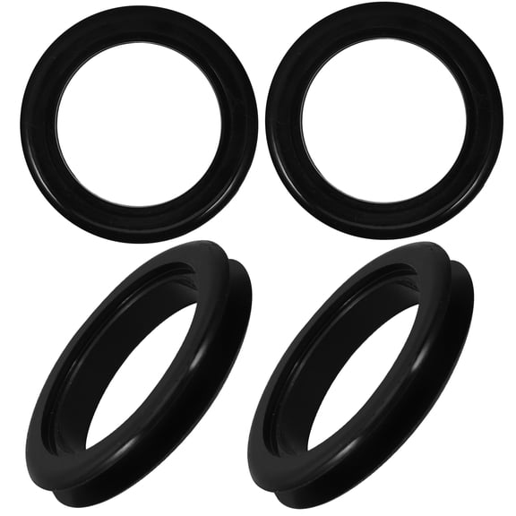 IFANLANDOR 4Pcs Parasol Accessories Umbrella Hole Rings Black Silicone for Tabletop Protection Outdoors