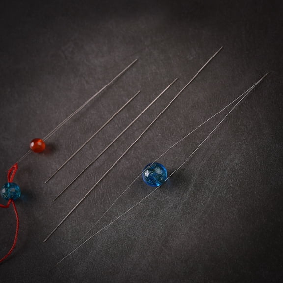 IFANLANDOR 4Pcs Plated Silver Stitching Needles for Sewing Embroidery and Beading Crafts with Anti-Rust Material