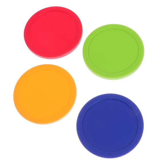 IFANLANDOR 4Pcs Table Hockey Pucks Plastic Replacement Round Pucks for Competitive Matches