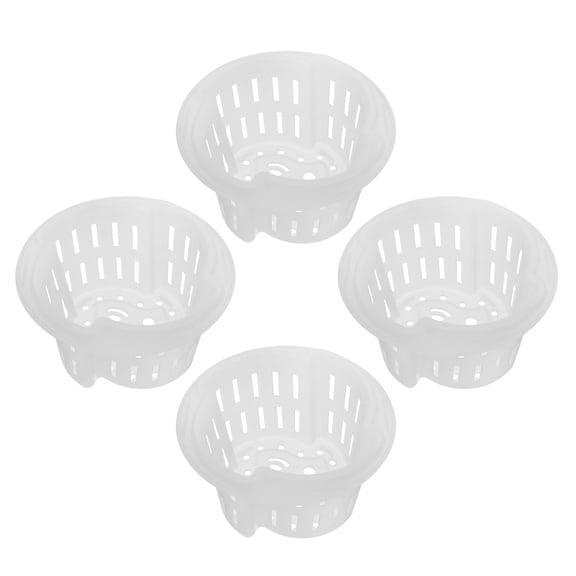 IFANLANDOR 4Pcs Thickened Breathable Plastic Net Pots for Hydroponic Vegetables Root Growth Control