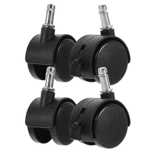 IFANLANDOR 4Pcs Trash Can Replacement Wheels Black Swivel Casters for Furniture and Small Appliances