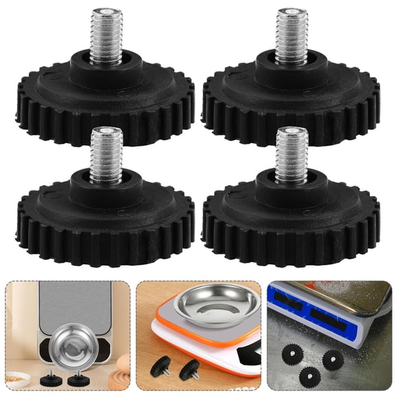 IFANLANDOR Universal Digital Scale Replacement Feet Black Rubber for Cooking and Jewelry Scales 4Pcs