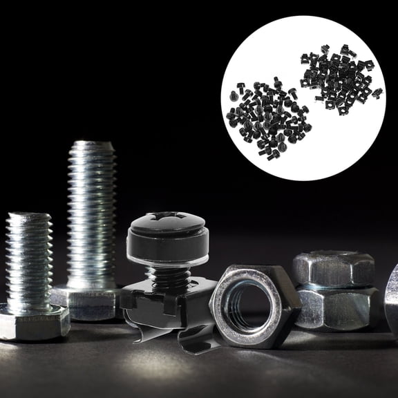 IFANLANDOR 50 Sets Cage Nut Kit for Machines using Metal Screws and Nuts