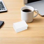 IFANLANDOR Office Badge Holders, White PVC Id Cards, Horizontal Slot, Secure Attachment, 50Pcs