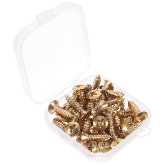 IFANLANDOR 50Pcs Golden Guitar Screws Pickguard Mounting Screws for Electric Guitar and Bass Accessories