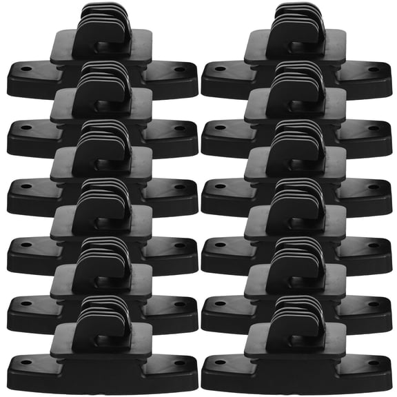 IFANLANDOR 50Pcs Portable Post Insulators Black PP Material for Electric Fence Wire Holding and Farm Supplies