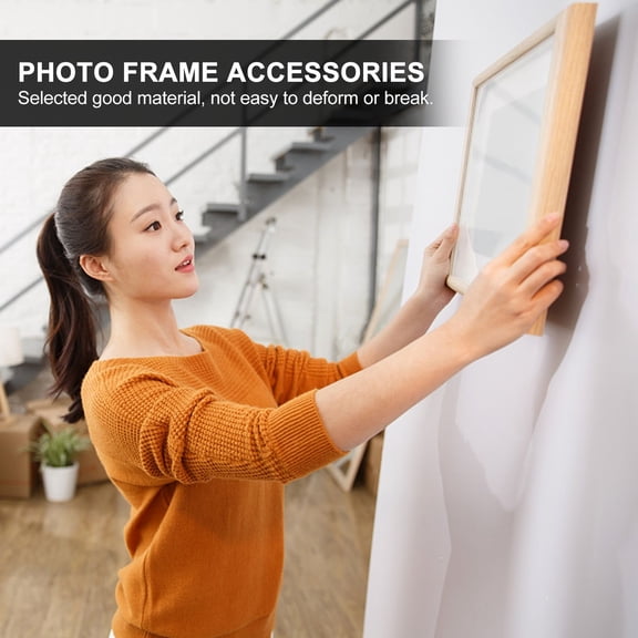 IFANLANDOR 50pcs Picture Frame Hardware Backing Clips Black Frame Accessories