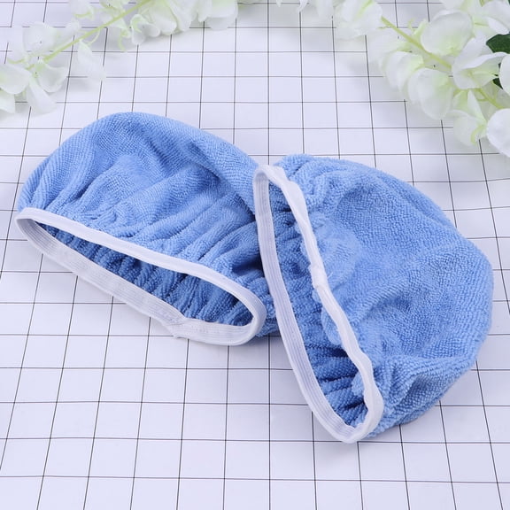 IFANLANDOR 5Pcs Durable Blue Microfiber Bonnets for Car Polishing Buffing with High Water Absorption