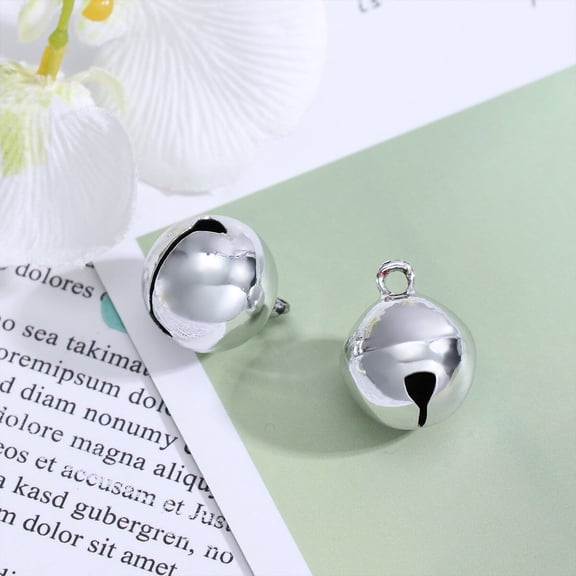 IFANLANDOR 5Pcs Metal Pet Bells Plated Silver Color Perfect for Small Pets Collar Decoration Durable