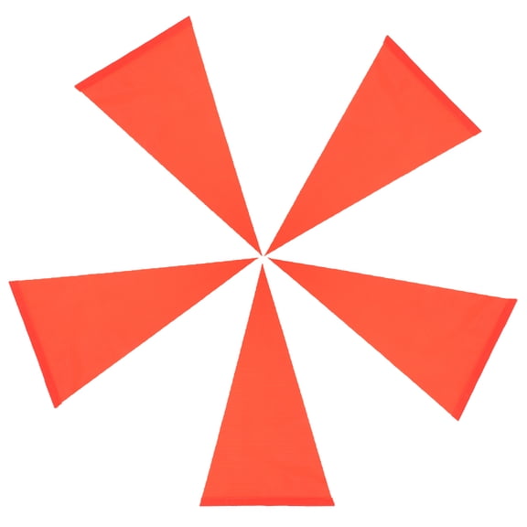 IFANLANDOR 5Pcs Orange PVC Bicycle Triangle Flag for High Visibility and Safety 16.5x9in