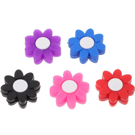 IFANLANDOR 5Pcs Petal Shocking Absorber for Tennis Racket Durable Silicone PVC Vibration Dampener
