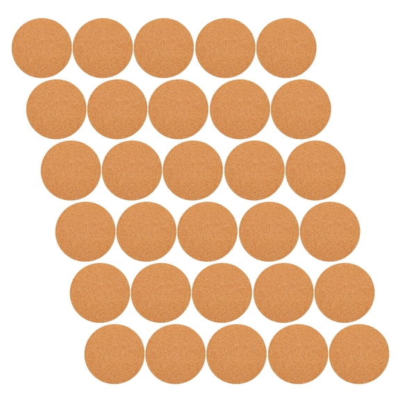 IFANLANDOR 60Pcs Cork Trivets Round Heat Resistant Pads with Self Adhesive for Kitchen Counter Use