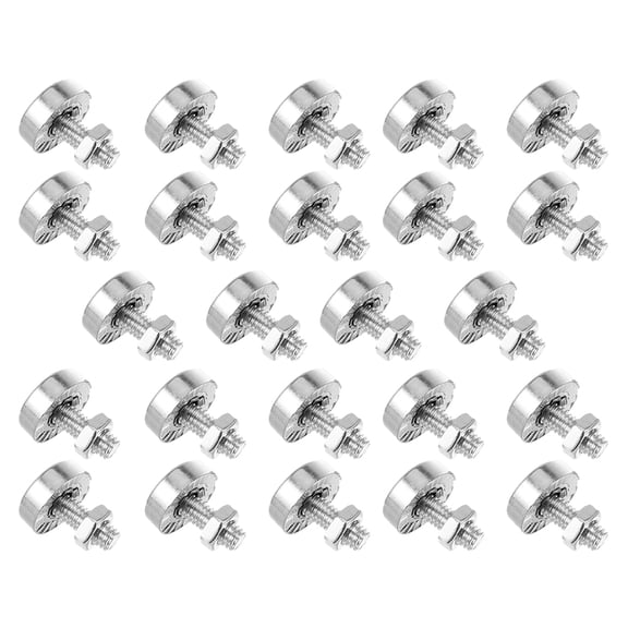 IFANLANDOR 6Pairs Silver License Plate Bolts with Rounded Edges Secure Fastening for Vehicles