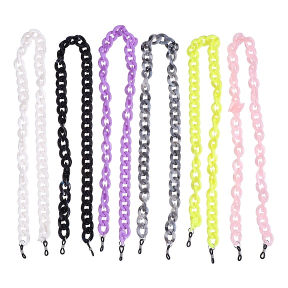 IFANLANDOR 6Pcs Lanyard for Face Mask and Eyeglasses for Security Personnel Purple Plastic