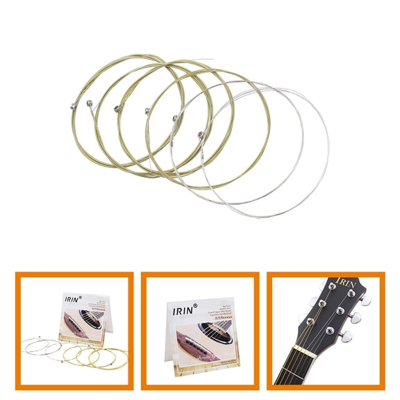 IFANLANDOR 6Pcs Replacement Guitar Strings for Acoustic Guitars with Full Resonance