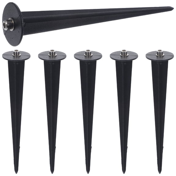IFANLANDOR 6Pcs Solar Spotlight Ground Stake Black Plastic Easy Install for Yard Landscape Lighting